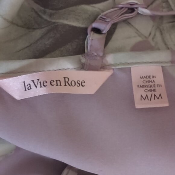 3/$20 La Vie En Rose Satin Floral Cami Nightgown Babydoll Lingerie Slip Dress - Picture 10 of 14